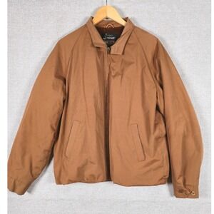 Vintage Sears Perma-Prest Harrington Jacket‎ Tan Faux Fur Lined Mens 42 Tall